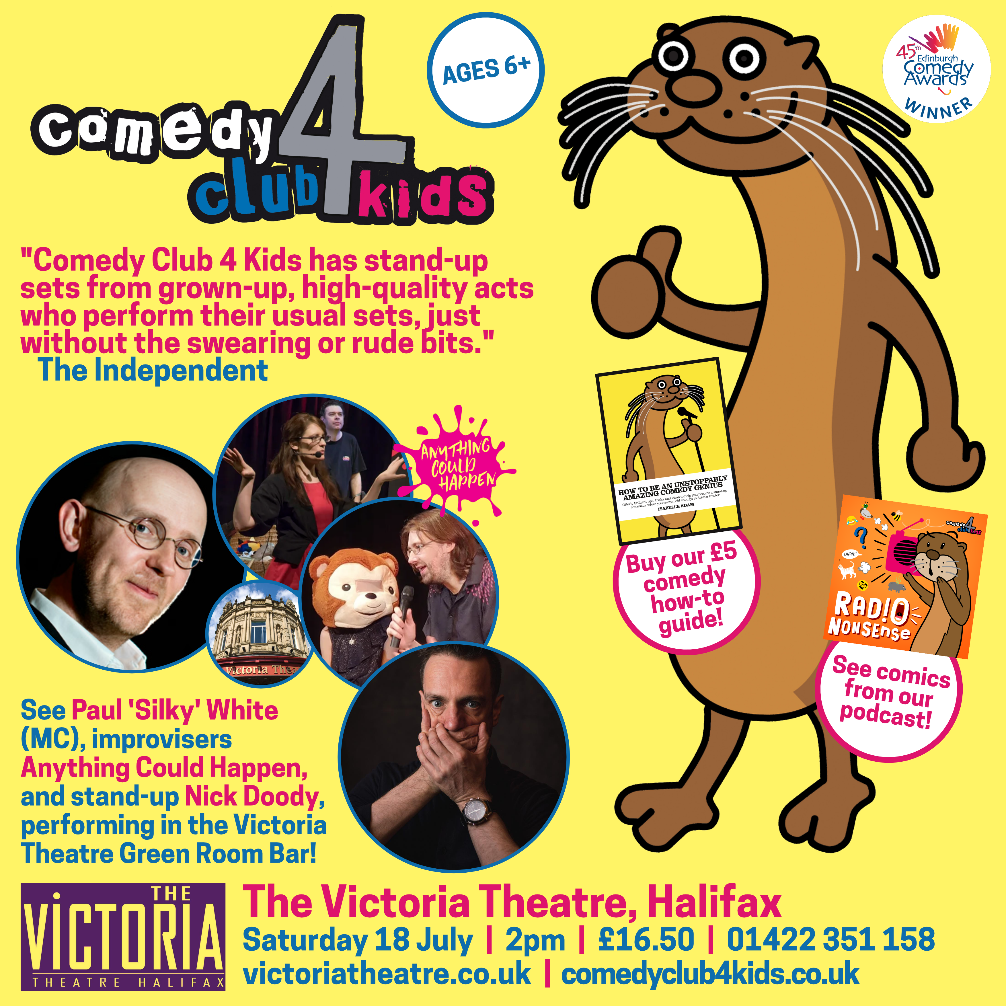 Comedy Club 4 Kids | The Victoria Theatre Halifax featuring Paul Silky White, Anything Could Happen and Nick Doody