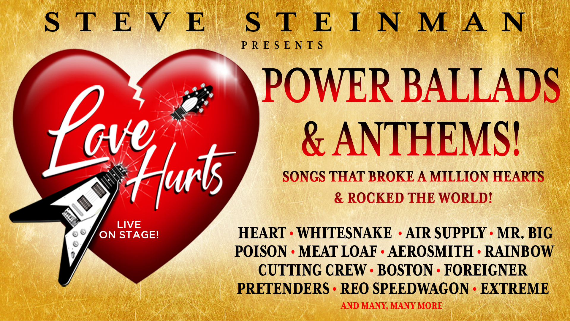 Steve Steinman presents Love Hurts at the Victoria Theatre Halifax