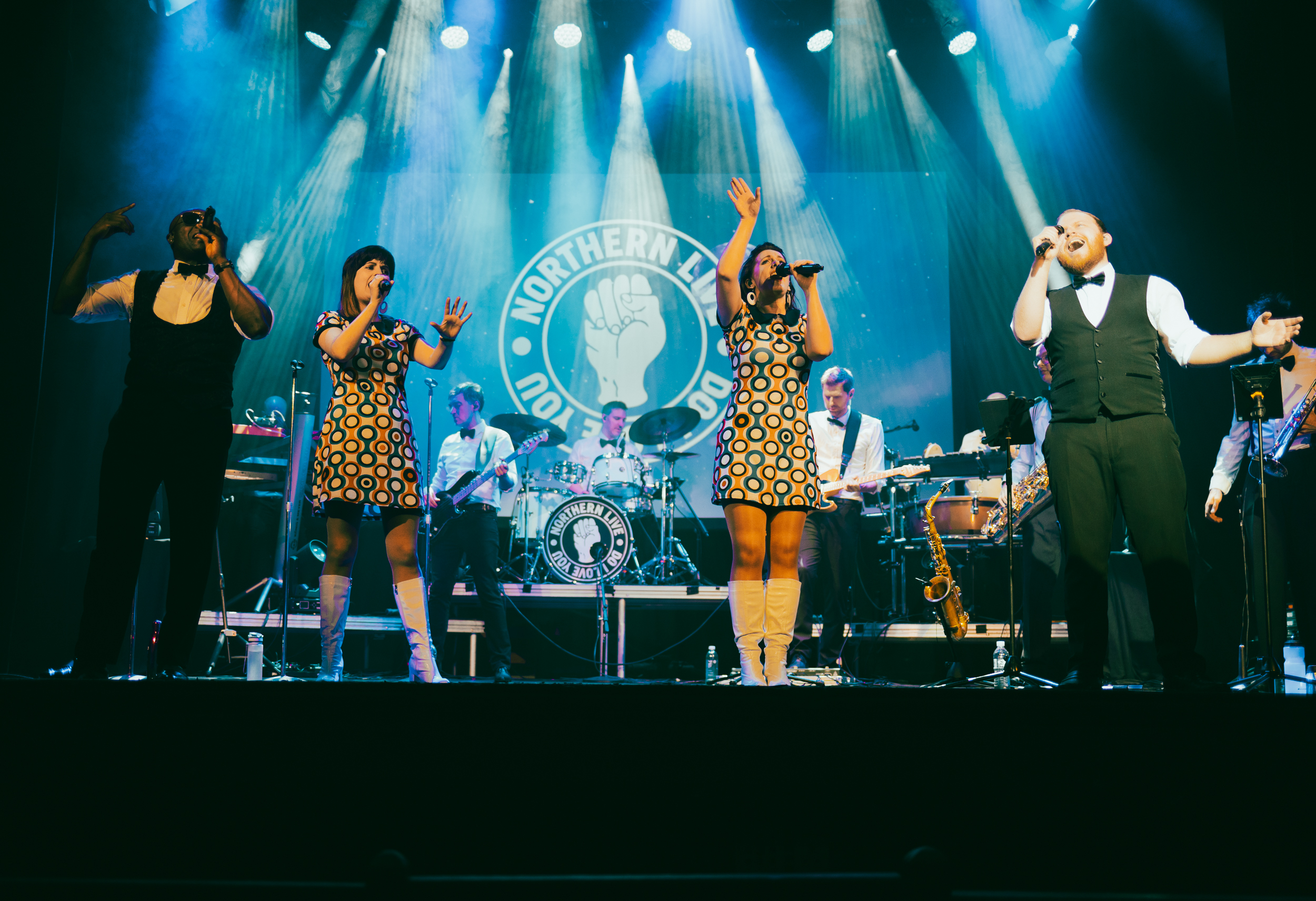 Northern Live featuring a band and singers on stage
