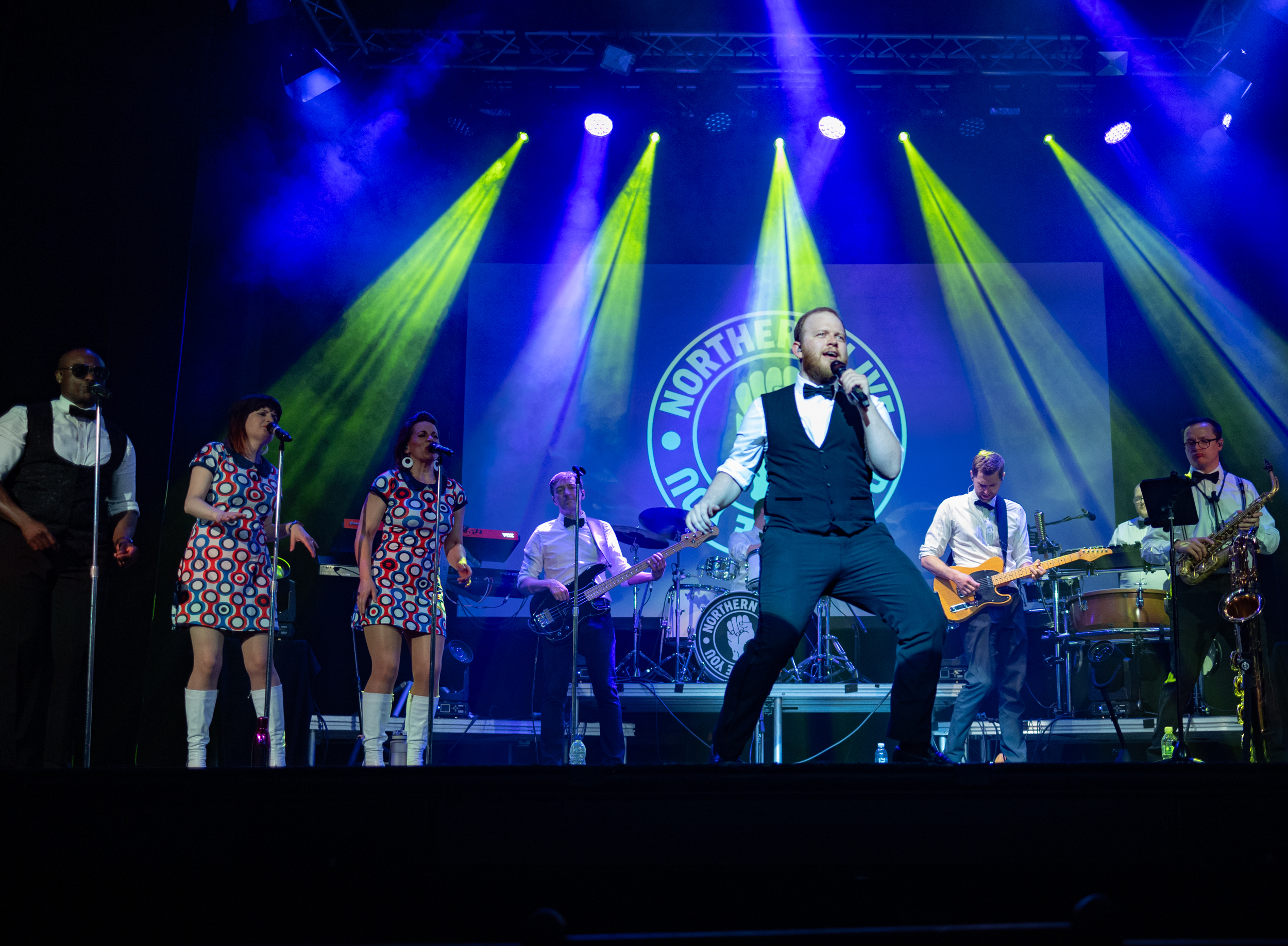 Northern Live featuring a band and singers on stage