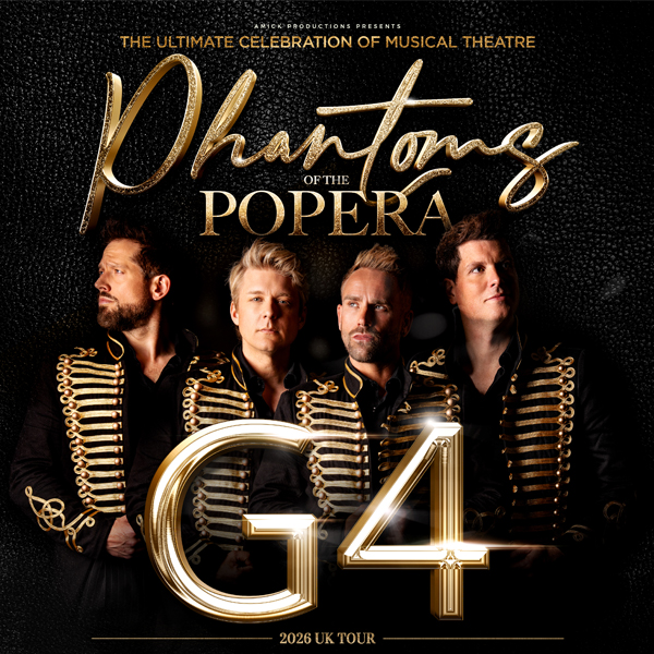 The 4 members of G4 Duncan Sandilands, Jonathan Ansell, Michael Conway and Mike Christie who are appearing at The Victoria Theatre Halifax