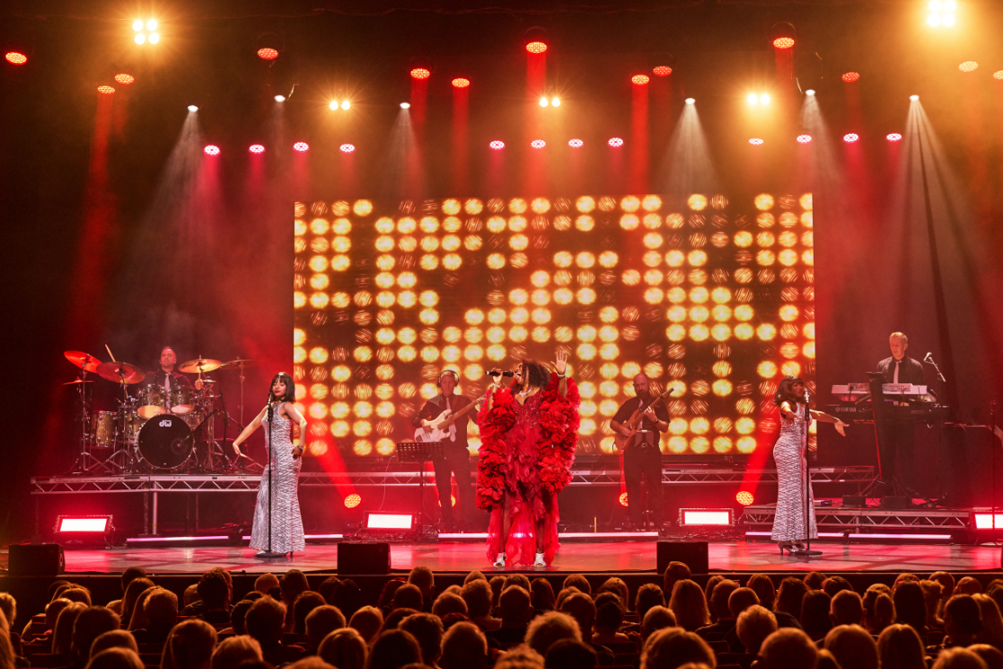 The Magic of Motown, a show coming soon to the Victoria Theatre Halifax shows performers singing and dancing on stage.
