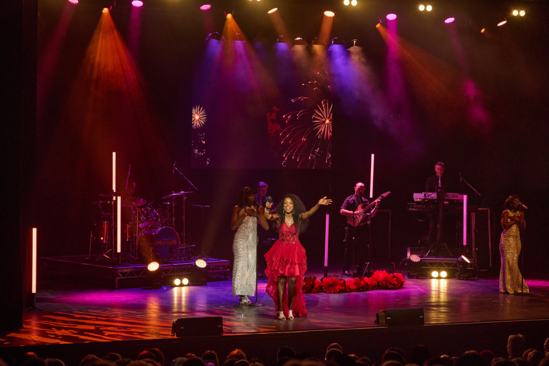 The Magic of Motown, a show coming soon to the Victoria Theatre Halifax shows performers singing and dancing on stage.