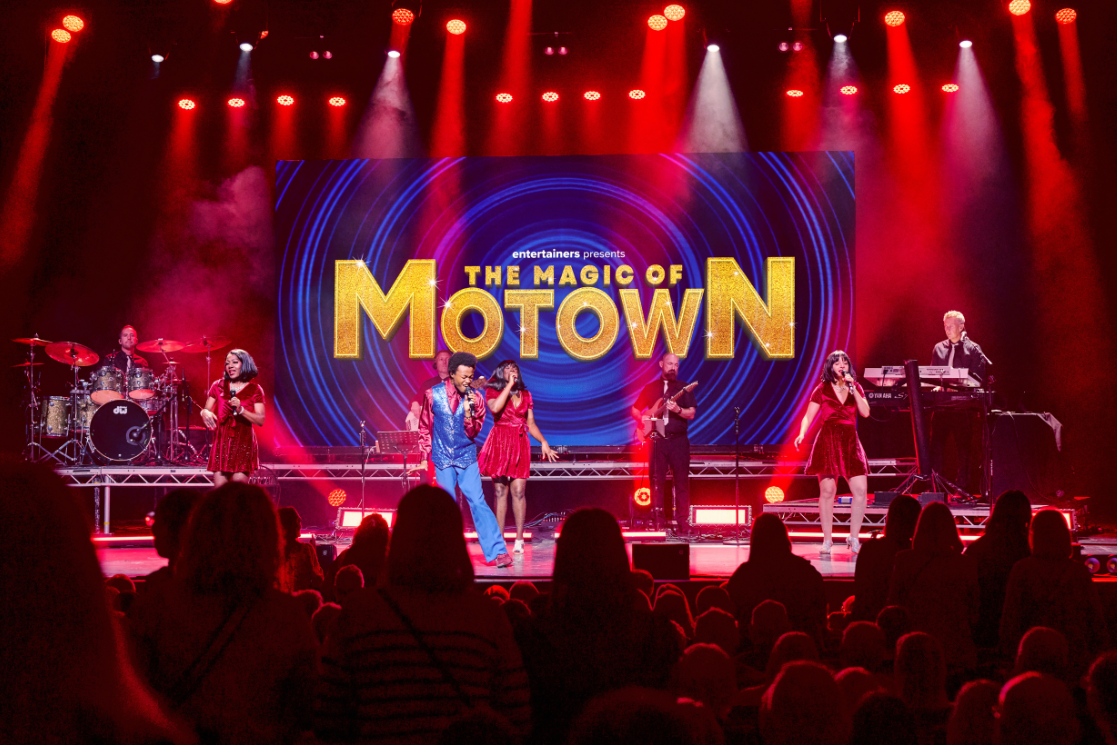 The Magic of Motown, a show coming soon to the Victoria Theatre Halifax shows performers singing and dancing on stage.